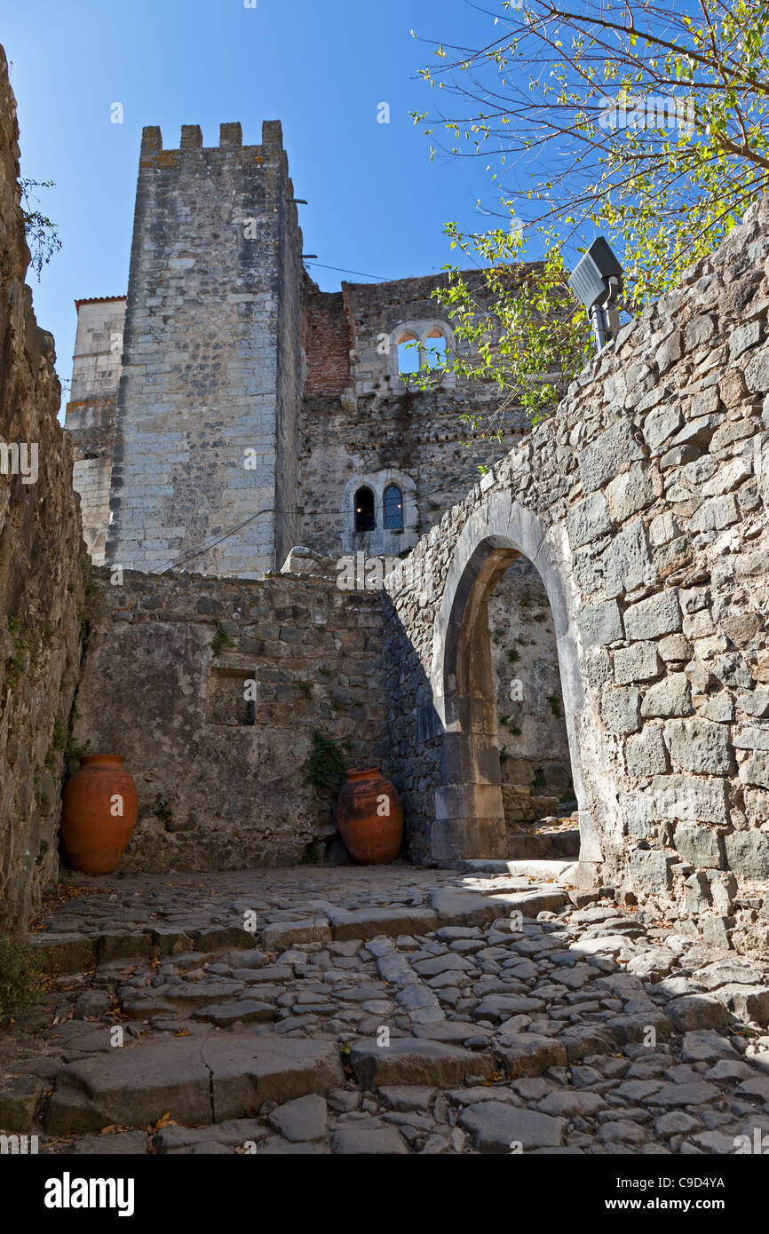 Entrance of the Leiria Castle. Leiria, Portugal. Stock Photo