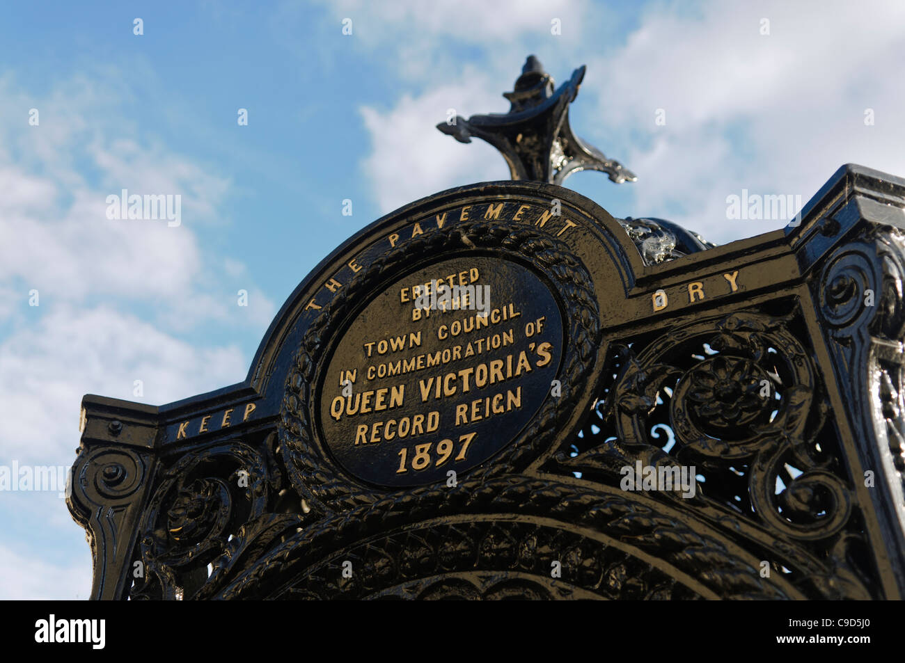Water fountain in Stranraer, installed for Queen Victoria's Golden Jubilee, 1897 Stock Photo