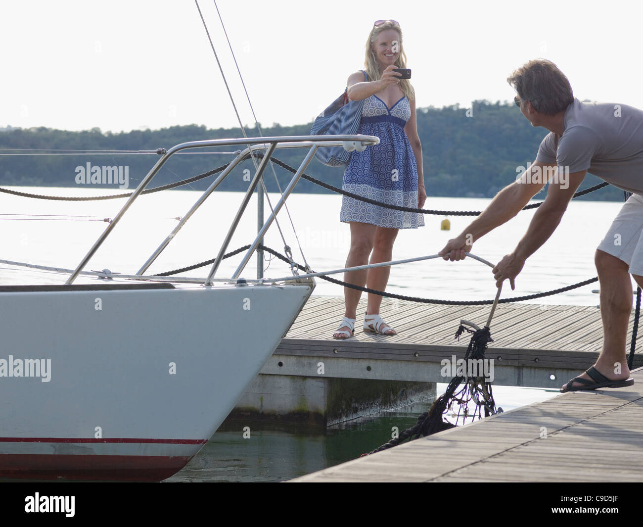 Man photographing on boat hi-res stock photography and images - Alamy