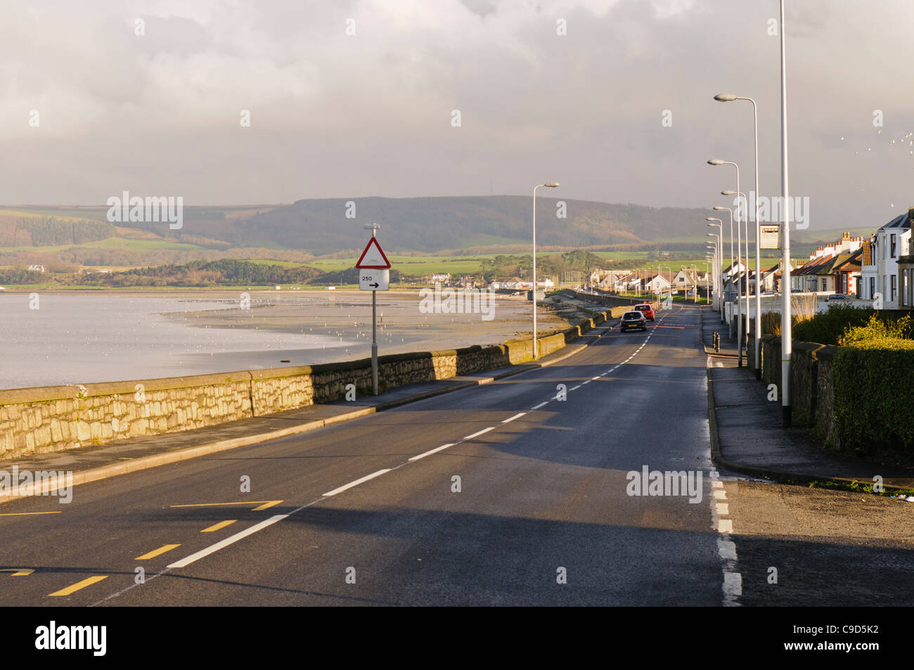 Looking out the Cairnryan Road out from Stranraer Stock Photo