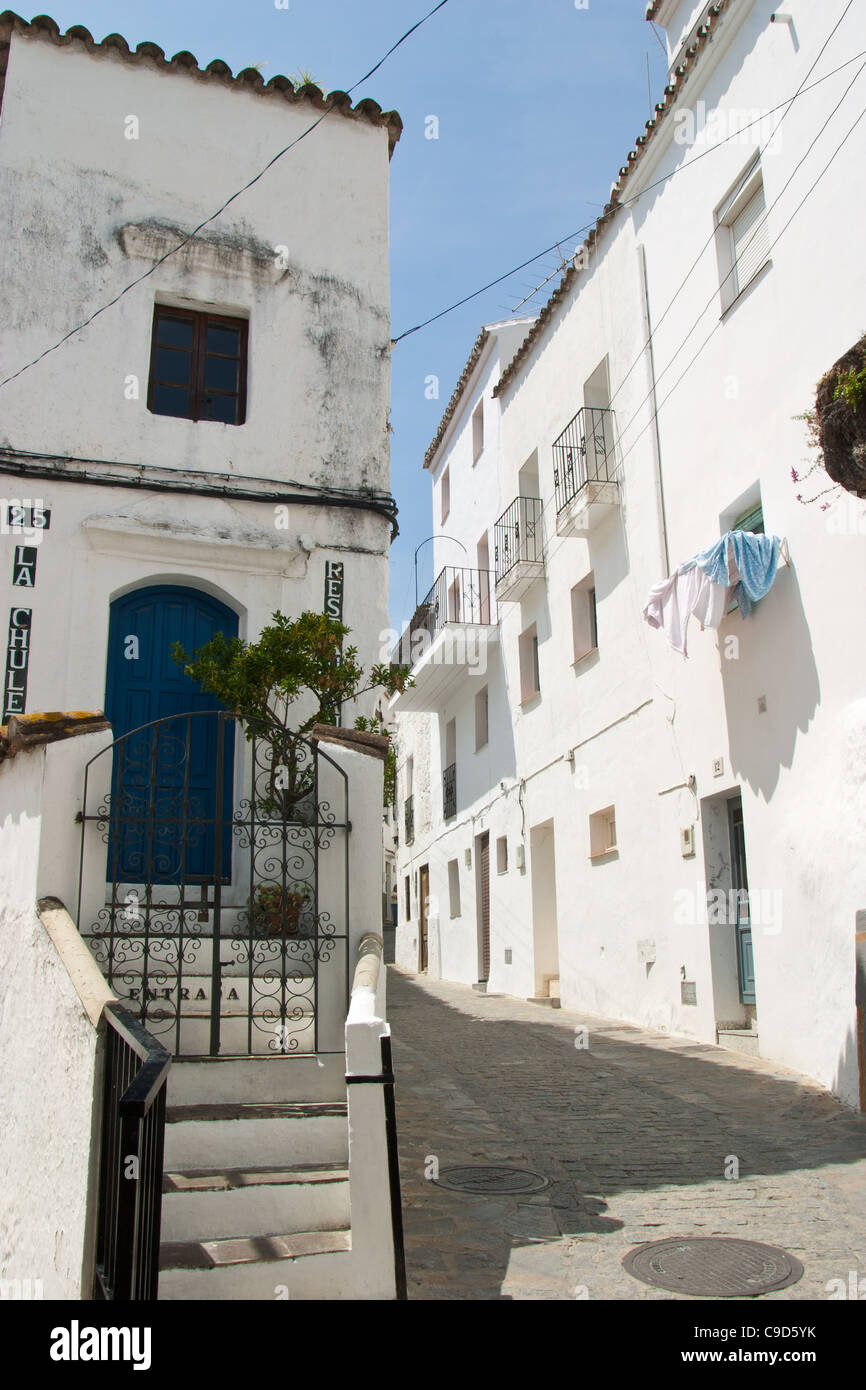 The white hill top town of Casares, Andalucia, Spain Stock Photo