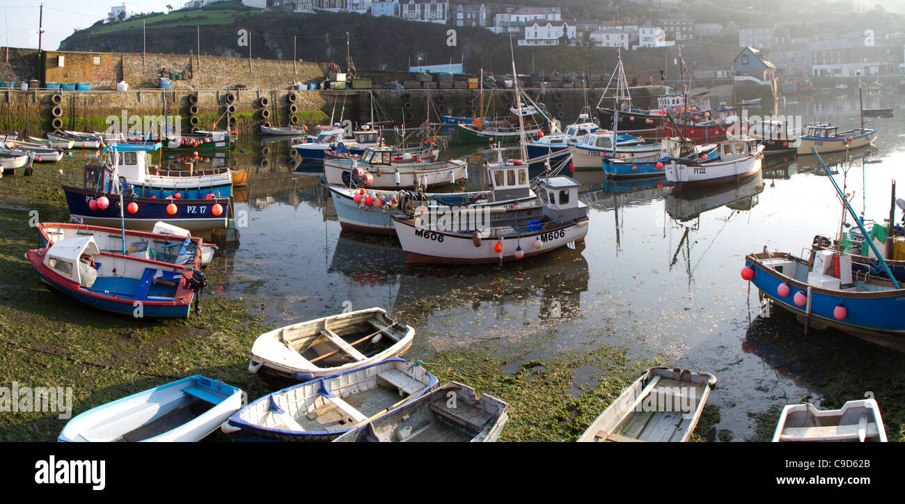 Mevagissey harbour, in Cornwall. Stock Photo