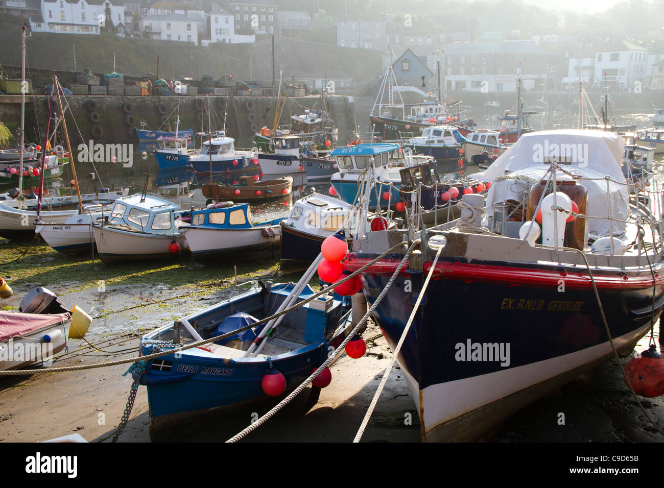 Mevagissey harbour in Cornwall. Stock Photo