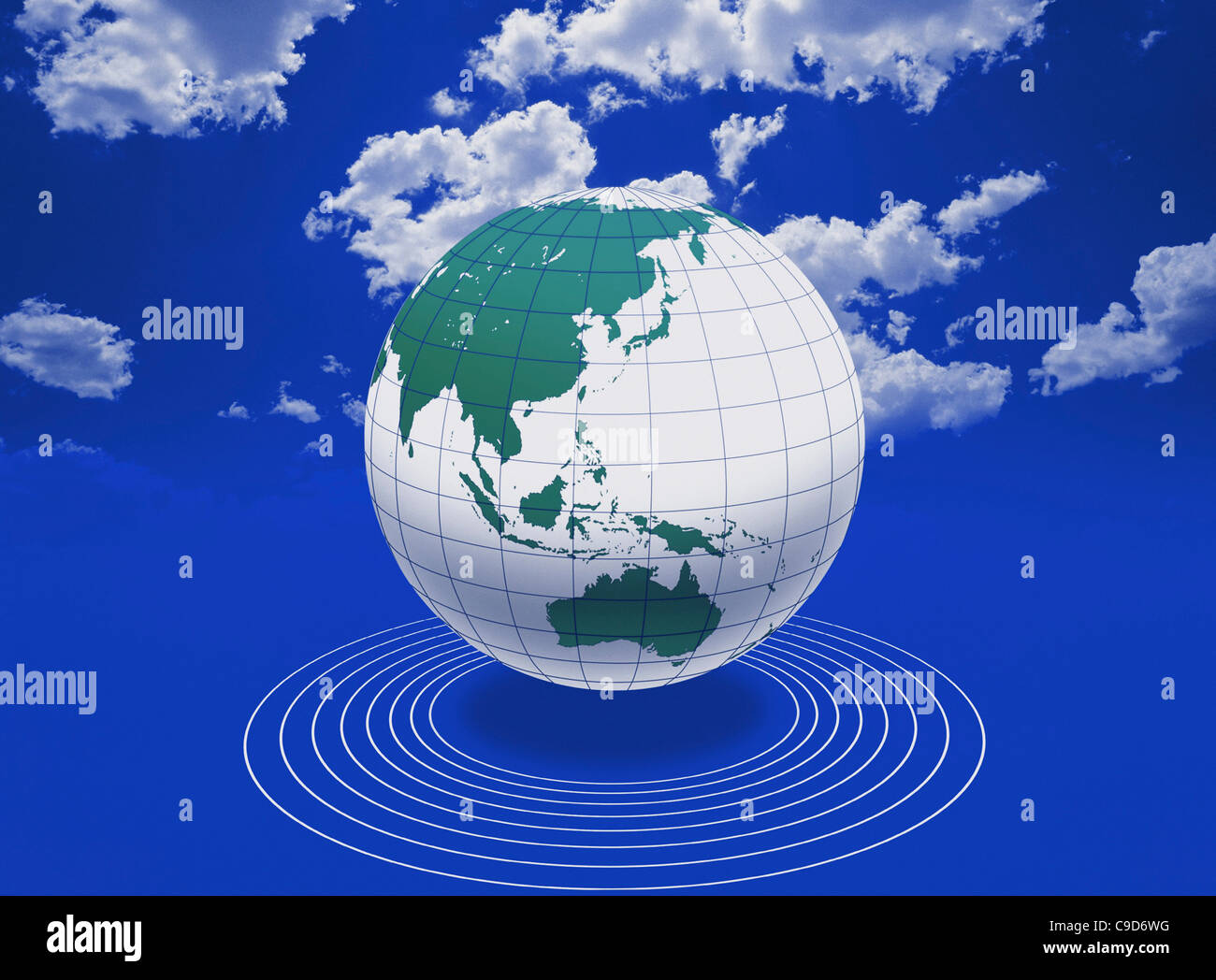Closeup of longitude and latitude lines on a globe Stock Photo Alamy