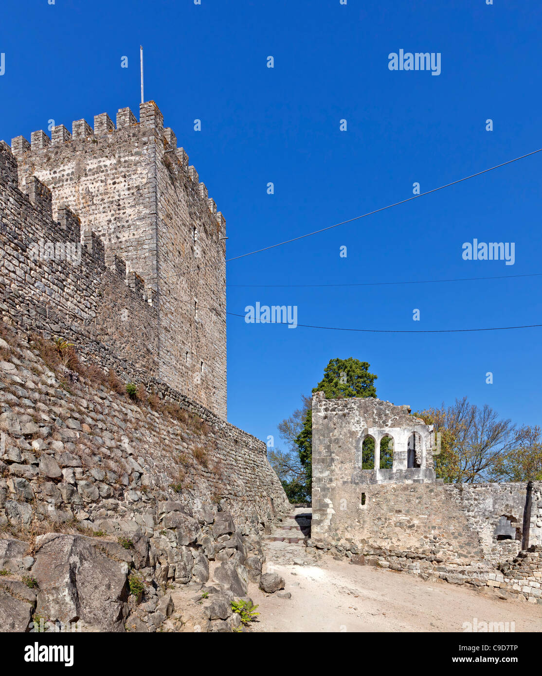 Keep of the Leiria Castle. Leiria, Portugal. Stock Photo