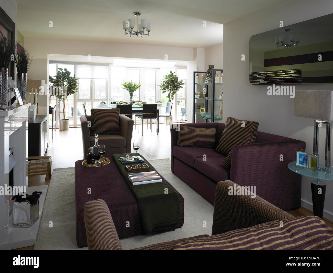 interior view of open plan room Stock Photo Alamy