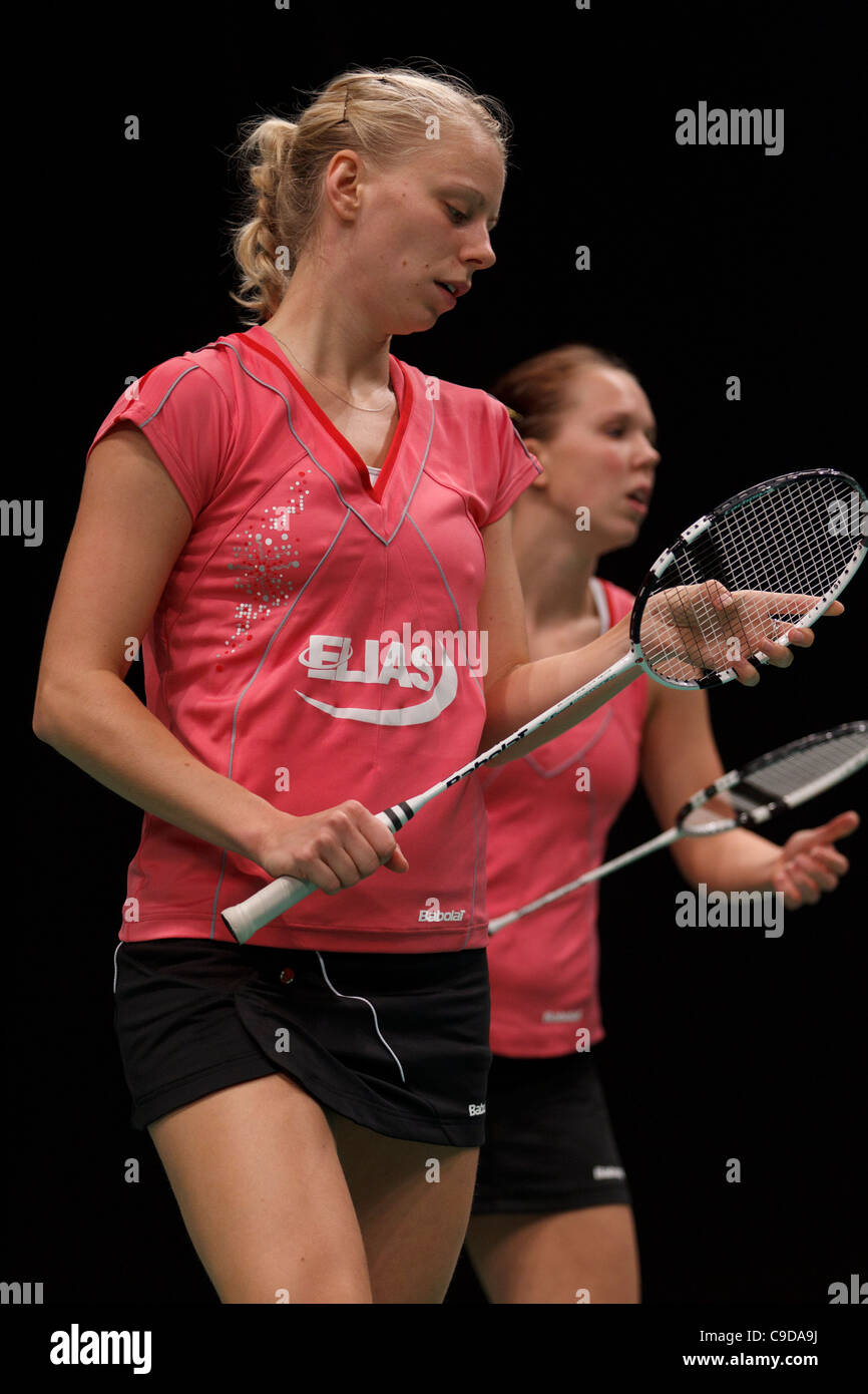 Badminton players Emelie Lennartsson (left) and Emma Wengberg (right