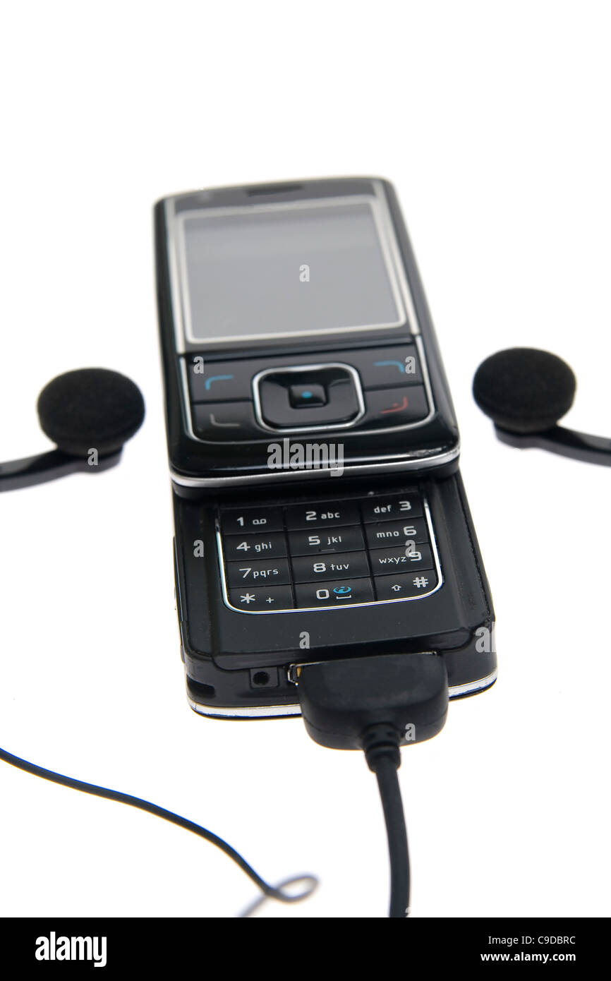 Mobile phone isolated on white background Stock Photo - Alamy