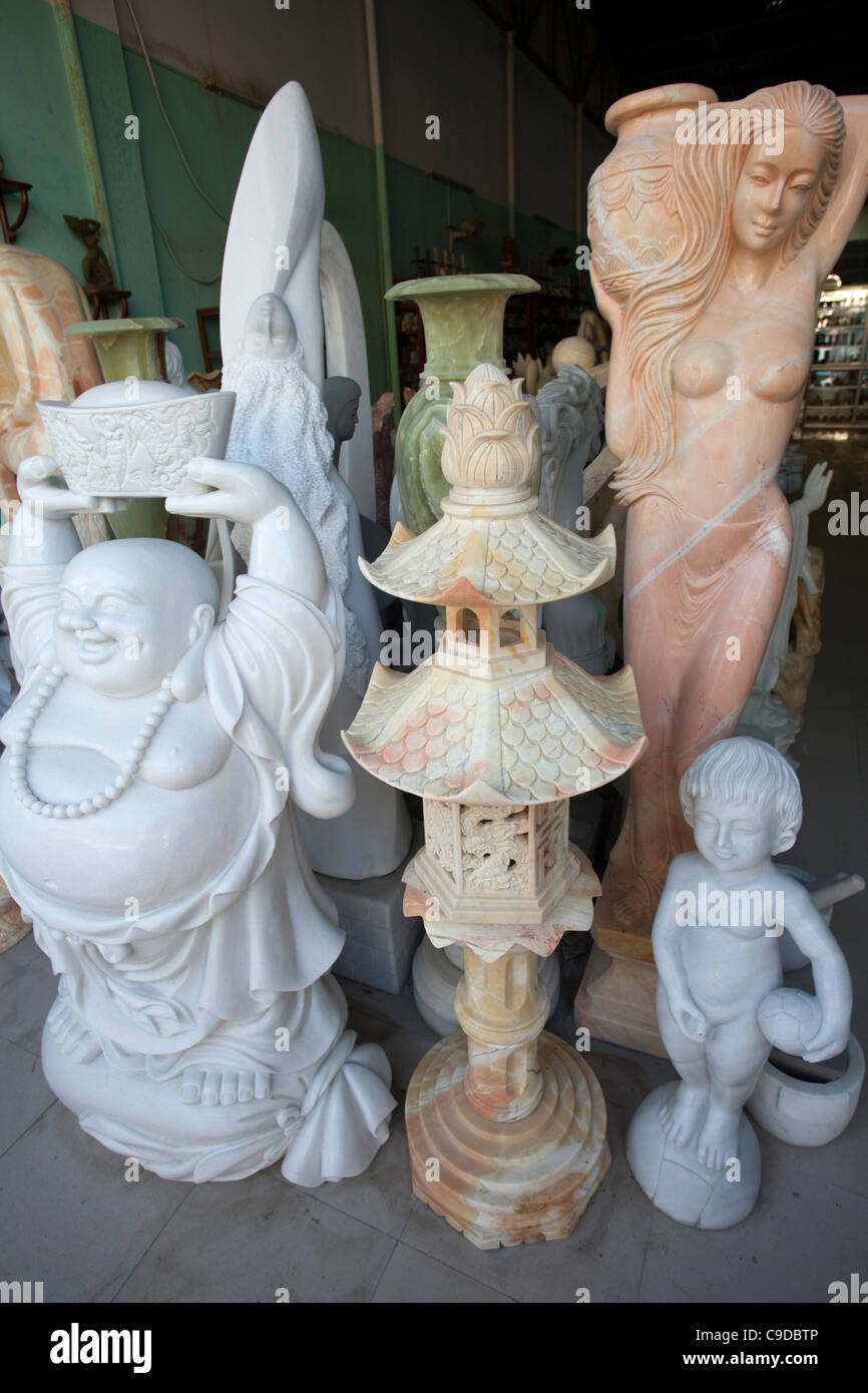 Vietnam, Hoi An, Marble Mountain, Marble Statues for Sale Stock Photo