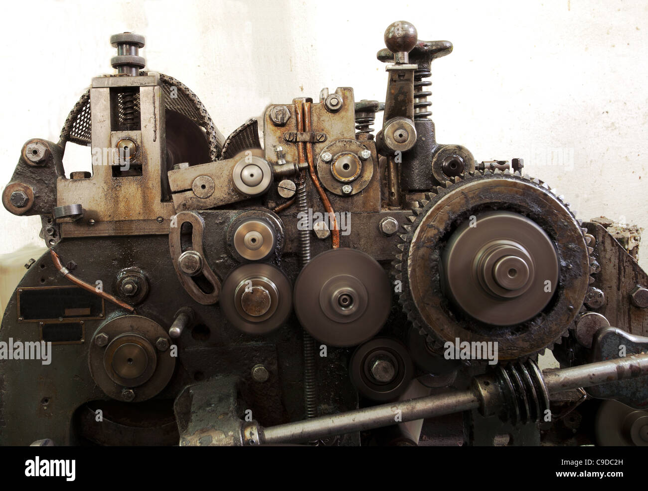Details of a machine, old and used Stock Photo - Alamy