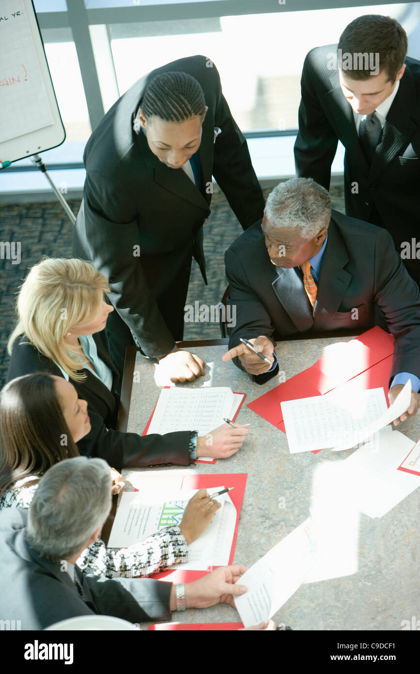 Diverse male female colleague desks hi-res stock photography and images ...