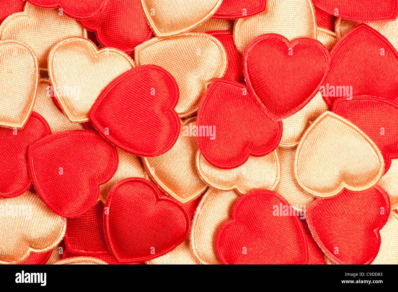 Red and gold hearts background Stock Photo Alamy