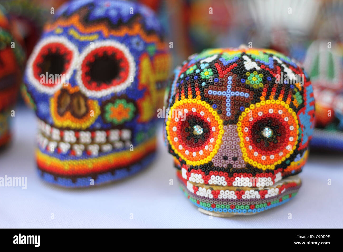 Beaded Skulls Stock Photo