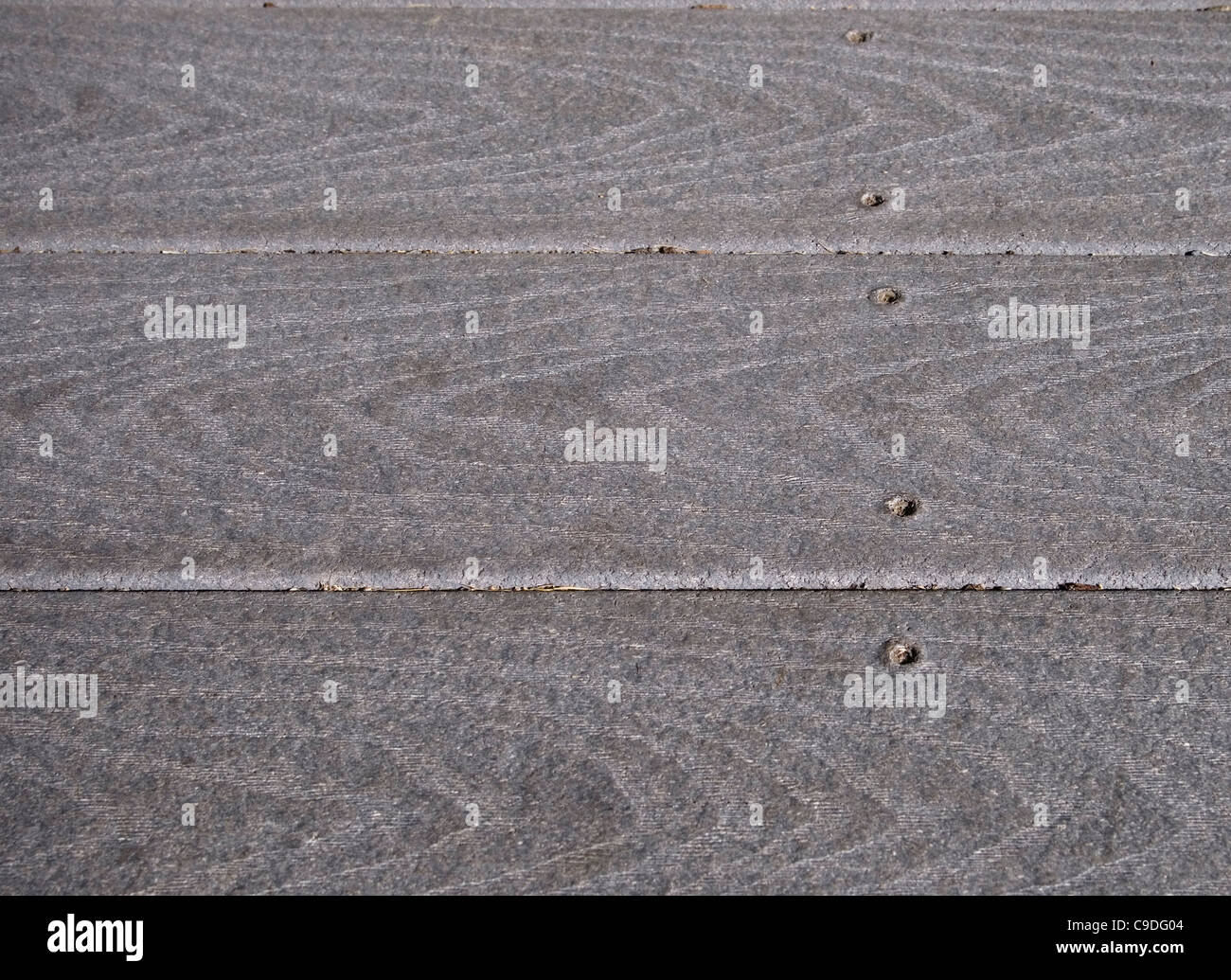 gray recycled artificial wood plastic deck background Stock Photo