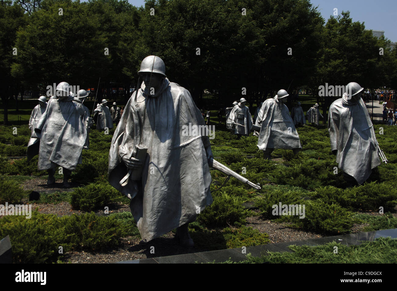 Korean War Veterans Memorial - stainless-steel patrol sculptures photo 1