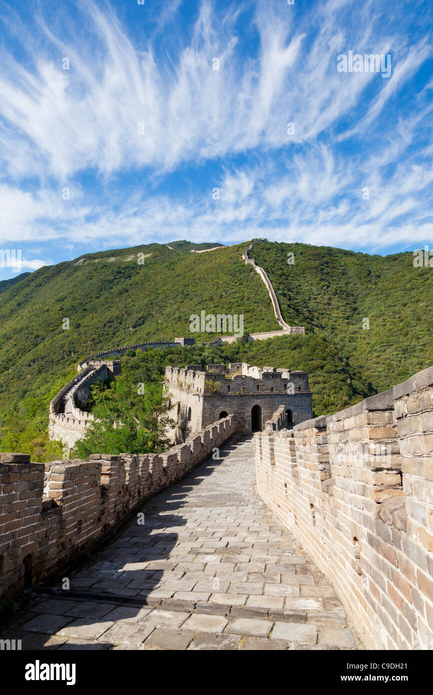 Great Wall of China, UNESCO World Heritage Site, Mutianyu, Beijing District, China, Asia Stock Photo