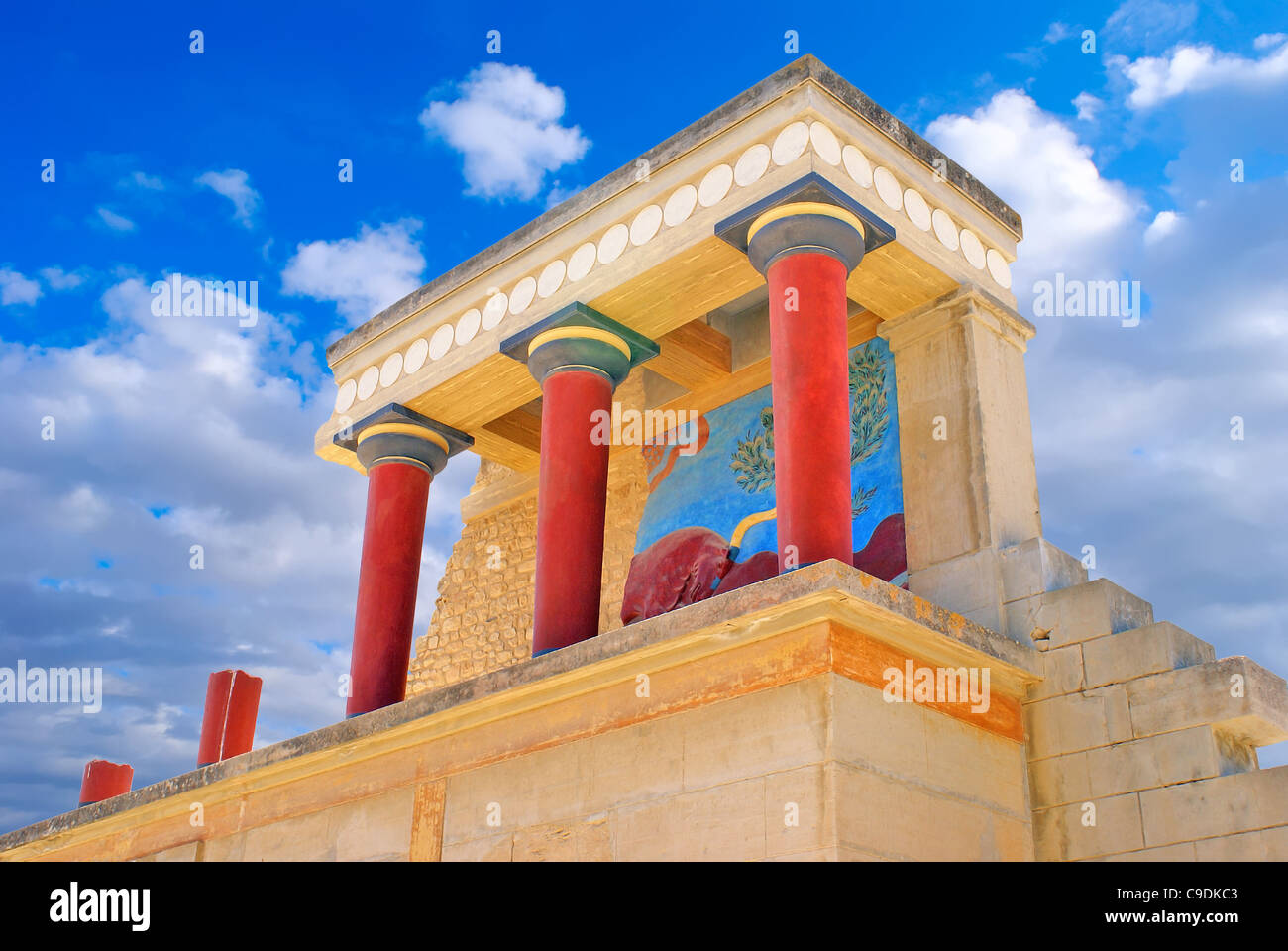 Knossos palace at Crete, Greece Knossos Palace, is the largest Bronze