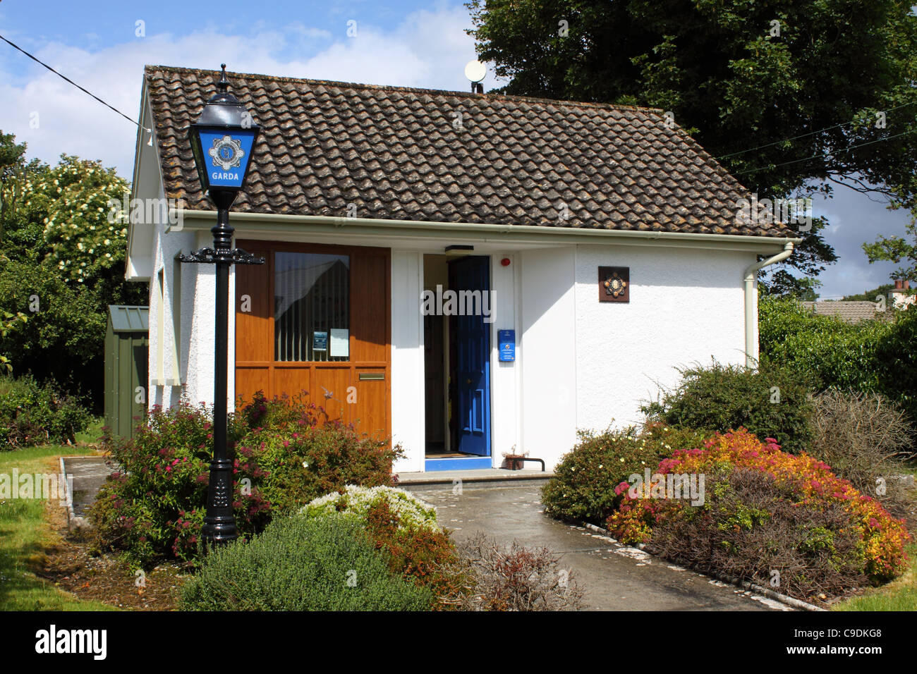 Small police station in Kinvarra, County Galway, Ireland Stock Photo