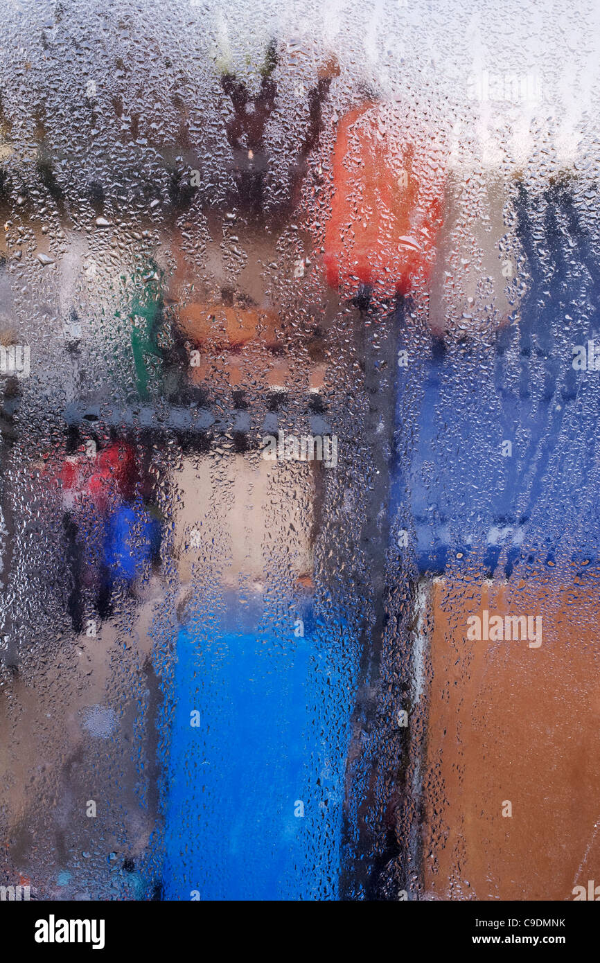Condensation on an outside window Stock Photo Alamy