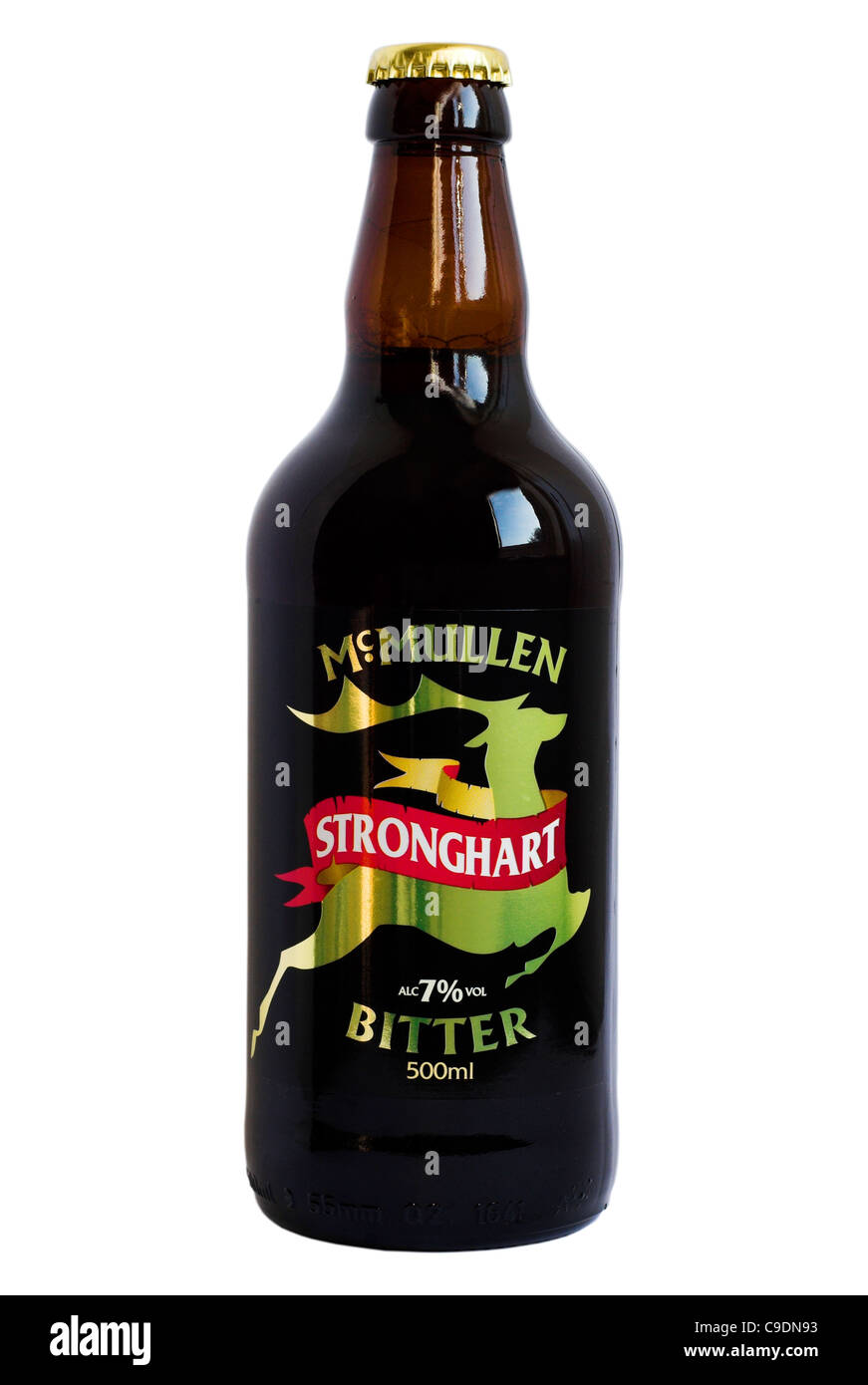 McMullen Brewery Stronghary Bitter beer bottle - current @ 2011. Stock Photo