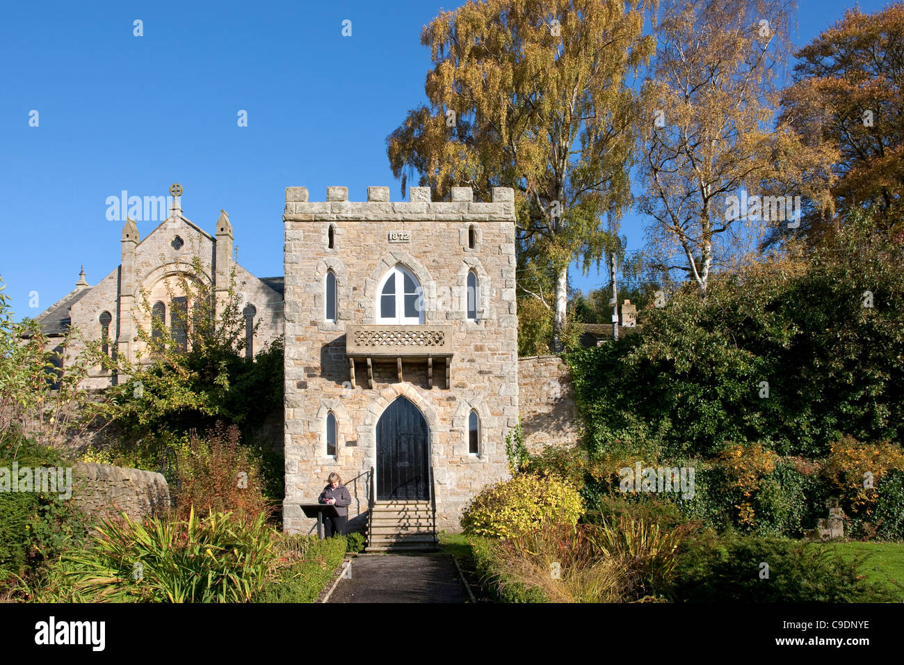 The Gazebo, Castle Garden, Back Lane, Stanhope, Weardale, County Durham Stock Photo