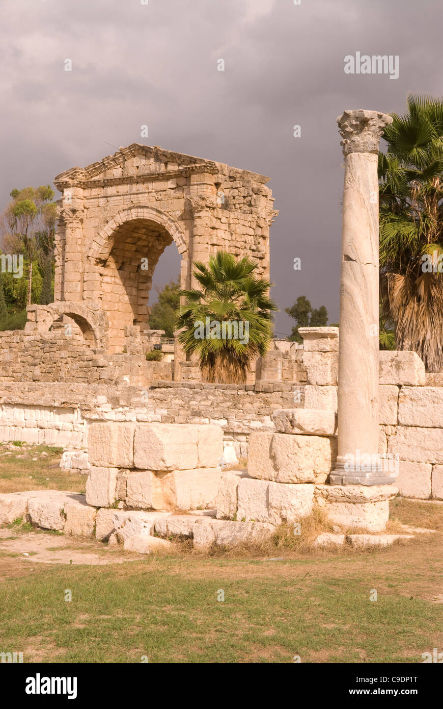 Al-Bass archaeological site, Tyre, southern Lebanon. Stock Photo
