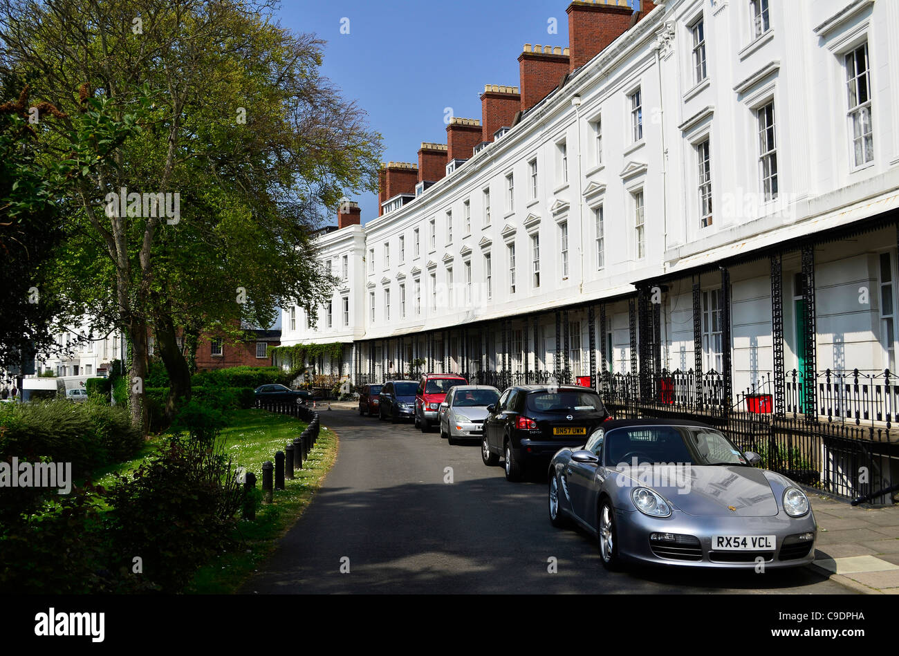 Leamington Spa, Warwickshire, Midlands, UK. View of Lansdowne Circus