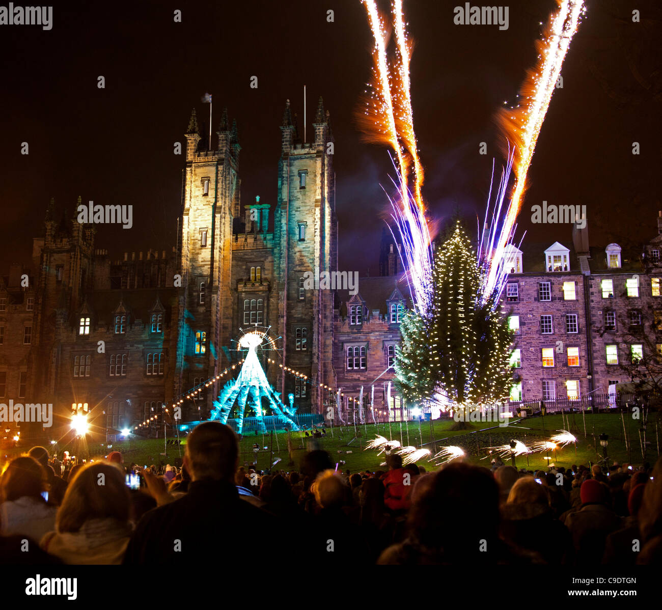 Edinburgh, UK. 24th Nov, 2011. Edinburgh switches on the lights of the