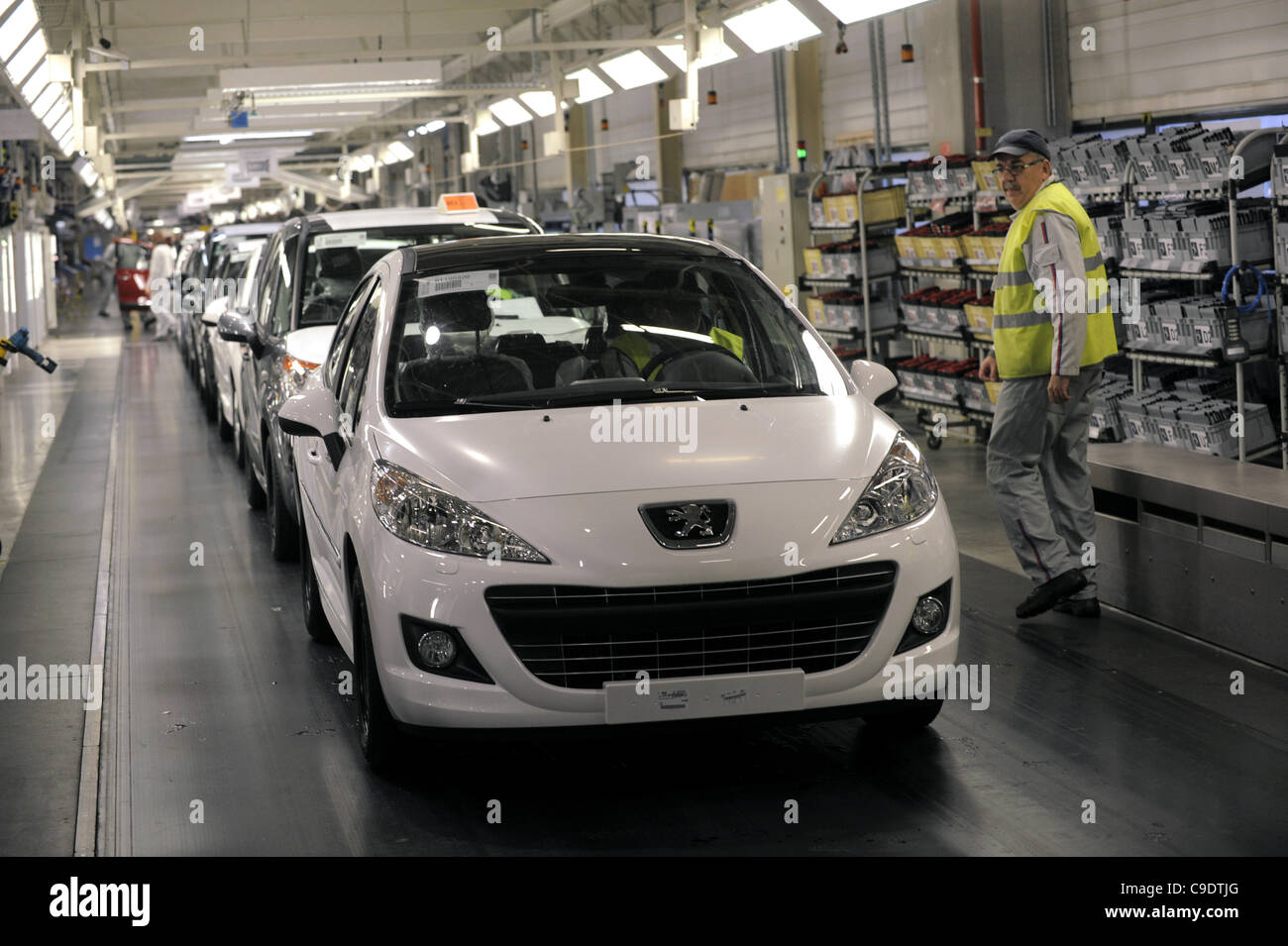 The millionth car rolled off the production line of PSA Peugeot Citroen  plant in Trnava, Slovakia on November 24, 2011. It became the Peugeot 208,  which will be launched early next year.