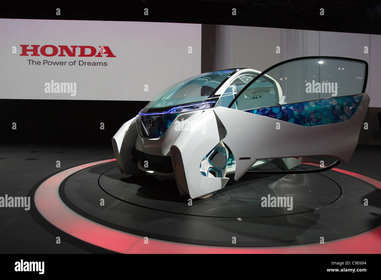 December 30, 2011, Tokyo, Japan - Honda Motor Co.'s 'Micro Commuter' concept car is displayed during the 42nd Tokyo Motor Show. The show opens to the general public from December 3-11. (Photo by Christopher Jue/AFLO) Stock Photo