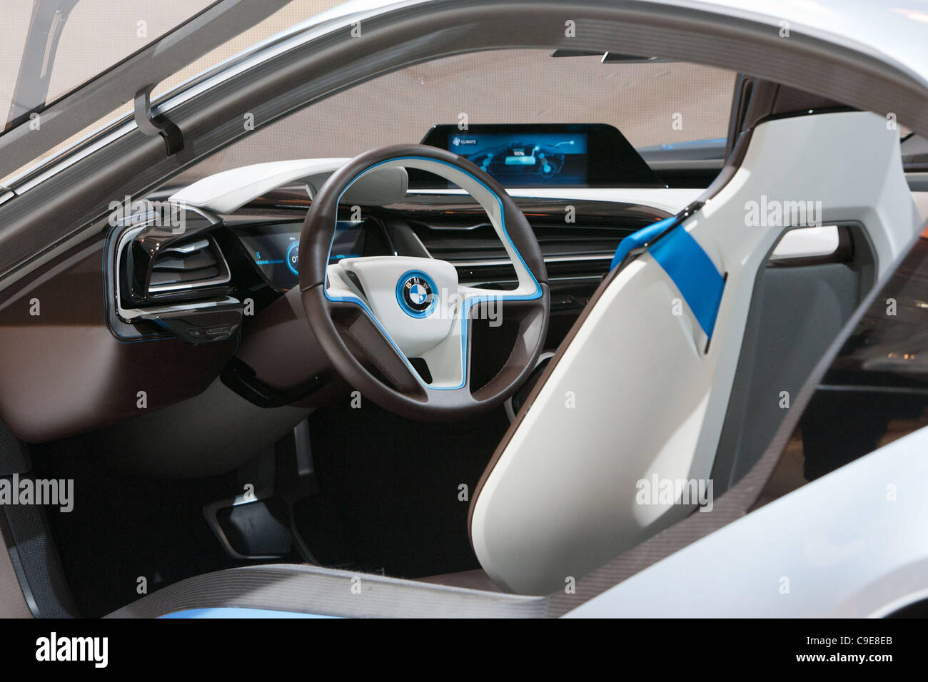 December 30, 2011, Tokyo, Japan - The interior of BMW's "i8 Concept ...
