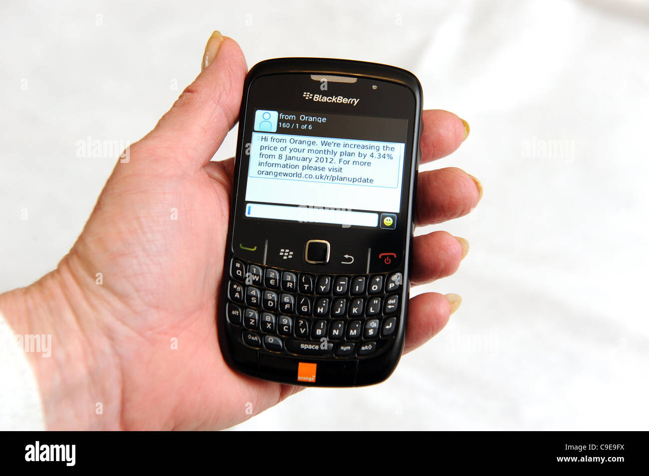 Customer received this text message hires stock photography and images