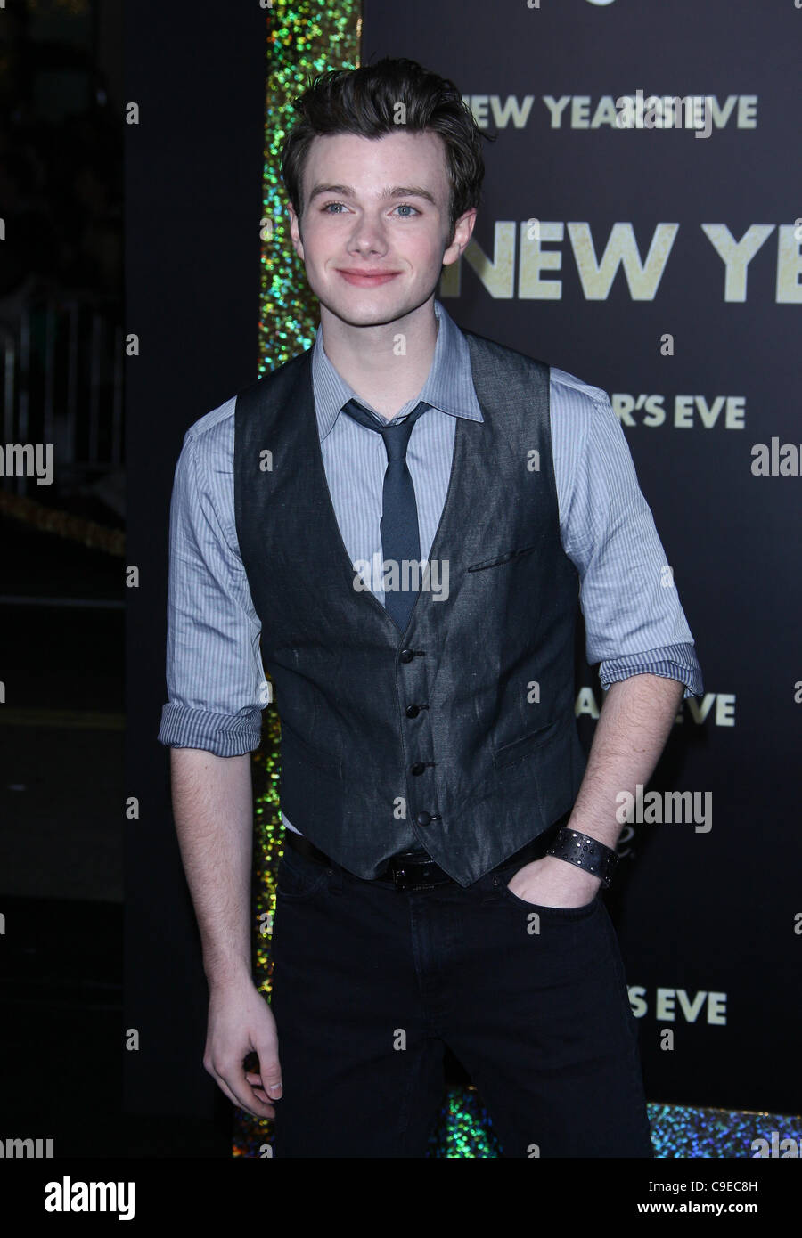 CHRIS COLFER NEW YEAR'S EVE. WORLD PREMIERE HOLLYWOOD LOS ANGELES ...