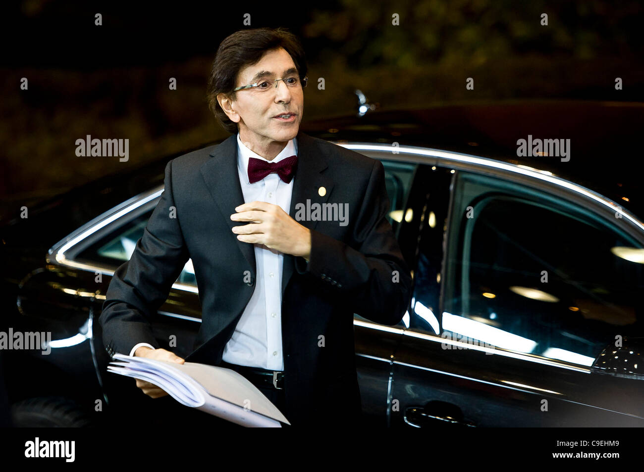 Dec. 8, 2011 - Brussels, BXL, Belgium -  Belgian Prime minister Elio Di Rupo arrives for the European Summit  in  Brussels, Belgium on 2011-12-08  EU leaders gathered to rescue the Eurozone from the crisis. European Commission President Jose Manuel Barroso called on EU leaders meeting on 08 December Stock Photo