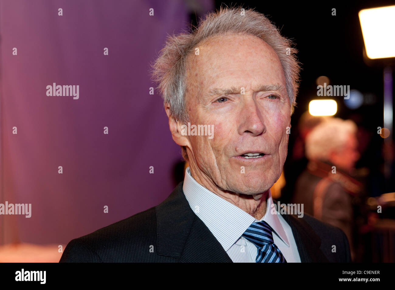 SACRAMENTO, CA - December 8: Clint Eastwood arrives at the California Hall of Fame ceremonies at the Sacramento Memorial Auditorium in Sacramento, California on December 8, 2011 Stock Photo