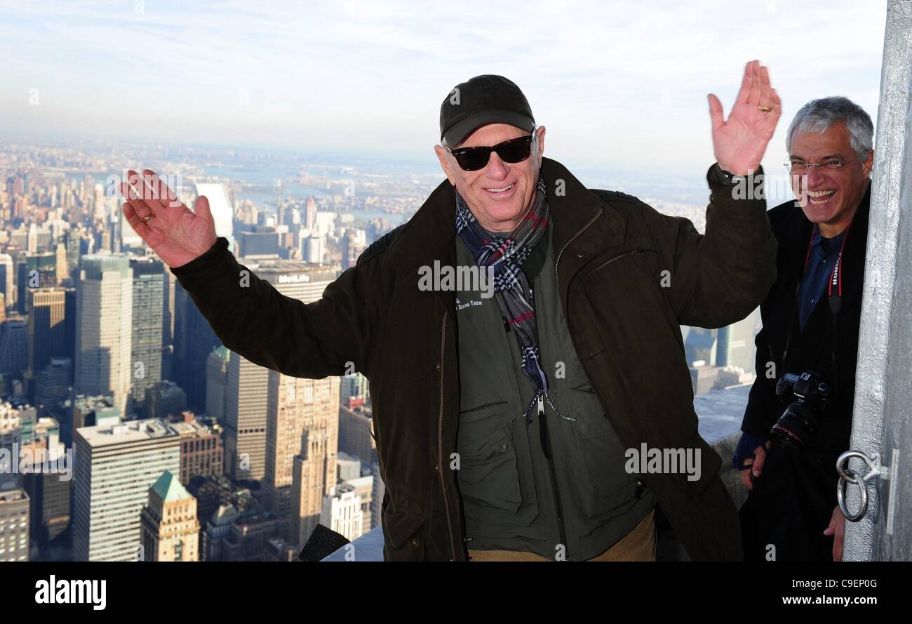 Dec. 9, 2011 - Manhattan, New York, U.S. - RIC O'BARRY, star of ''The Cove''. Actor John Leguizamo and the Academy Award winning team from ''The Cove'' light the Empire State Building red to raise awareness for the protection of dolphins in Taiji, Japan. (Credit Image: © Bryan Smith/ZUMAPRESS.com) Stock Photo