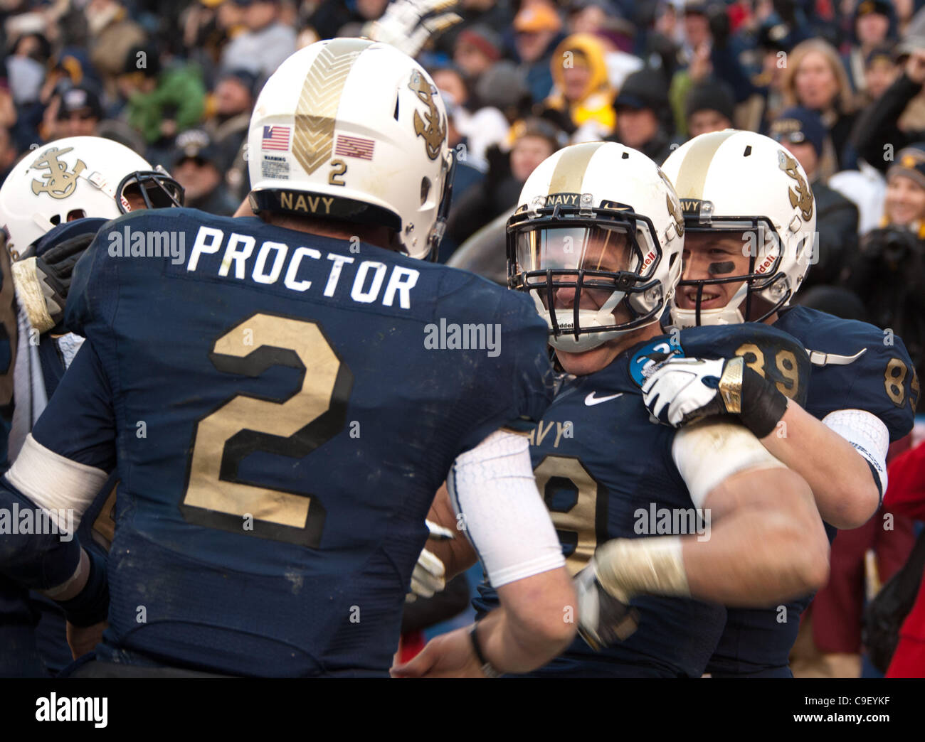Alexander Teich celebrates with Kriss Procter (2) and Matt Aiken (85