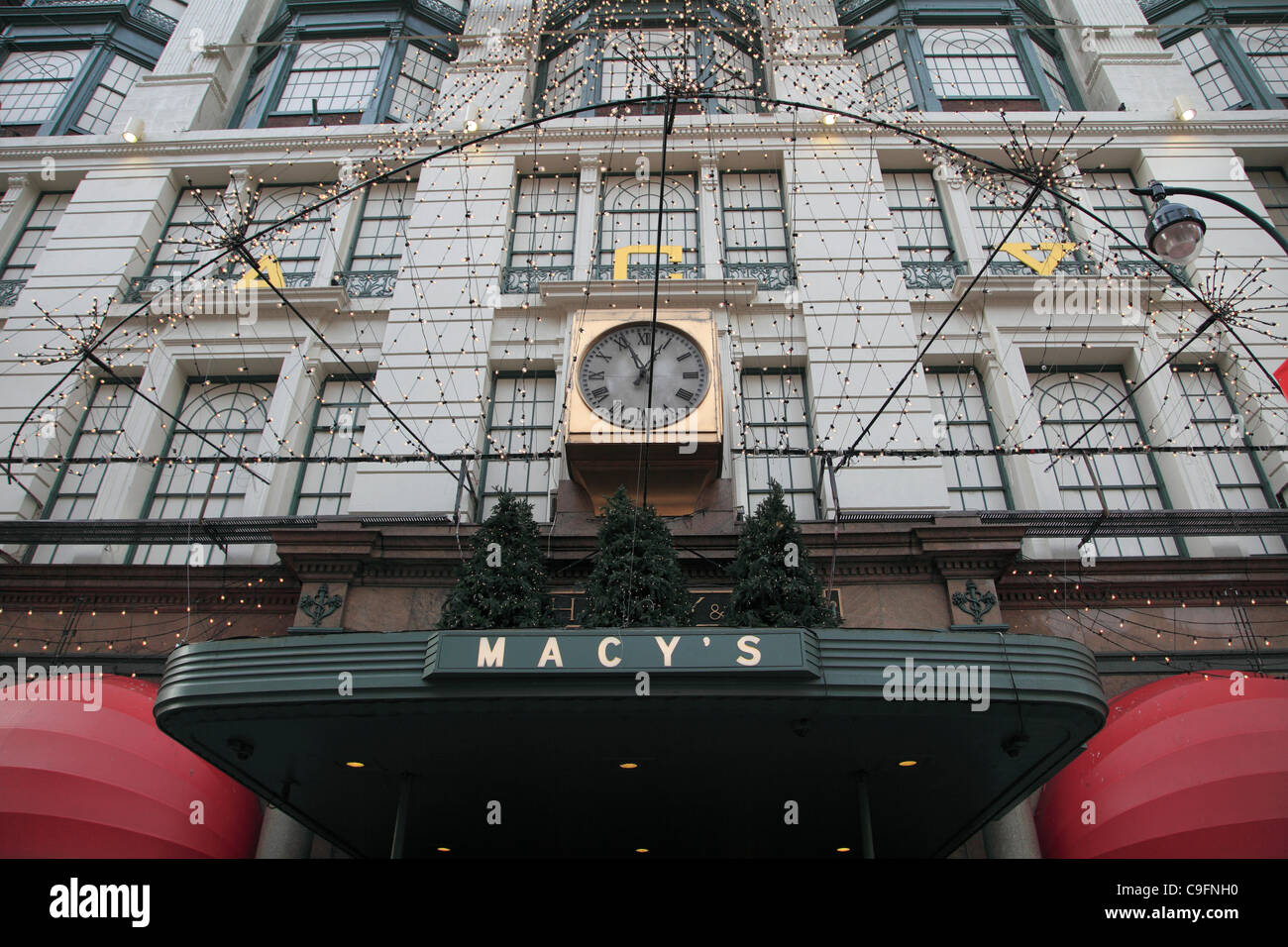 Macy’s Christmas shopping, decorations, Herald Square, Manhattan, New