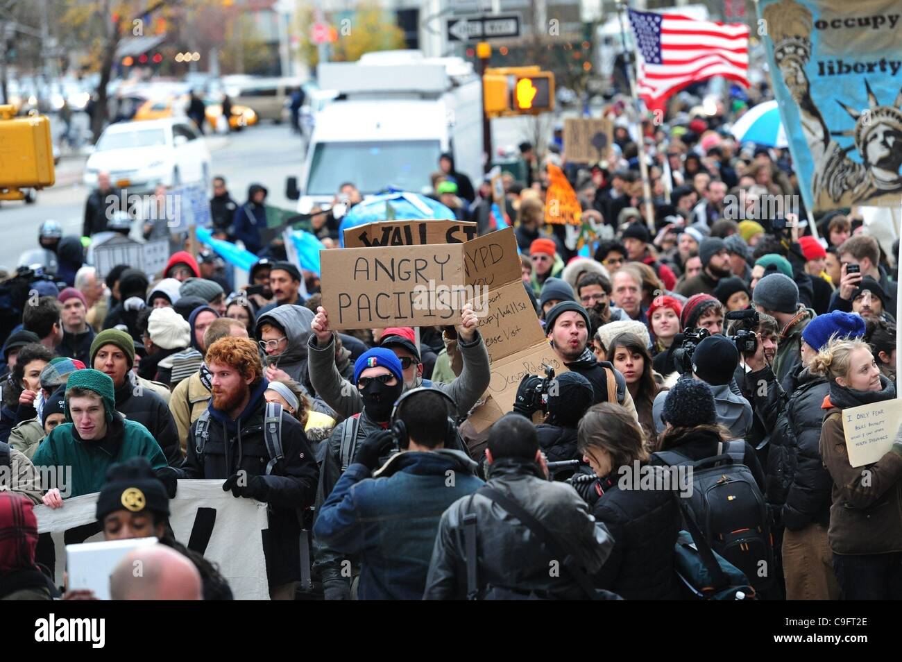 Dec. 17, 2011 Manhattan, New York, U.S. Hundreds of Occupy Wall