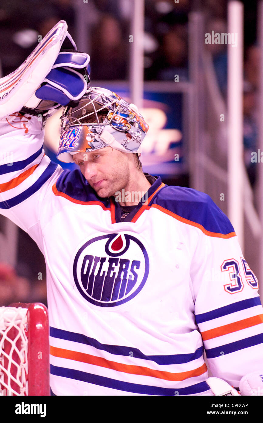 Dec. 17, 2011 - San Jose, California, U.S - Oilers goalie Nikolai ...