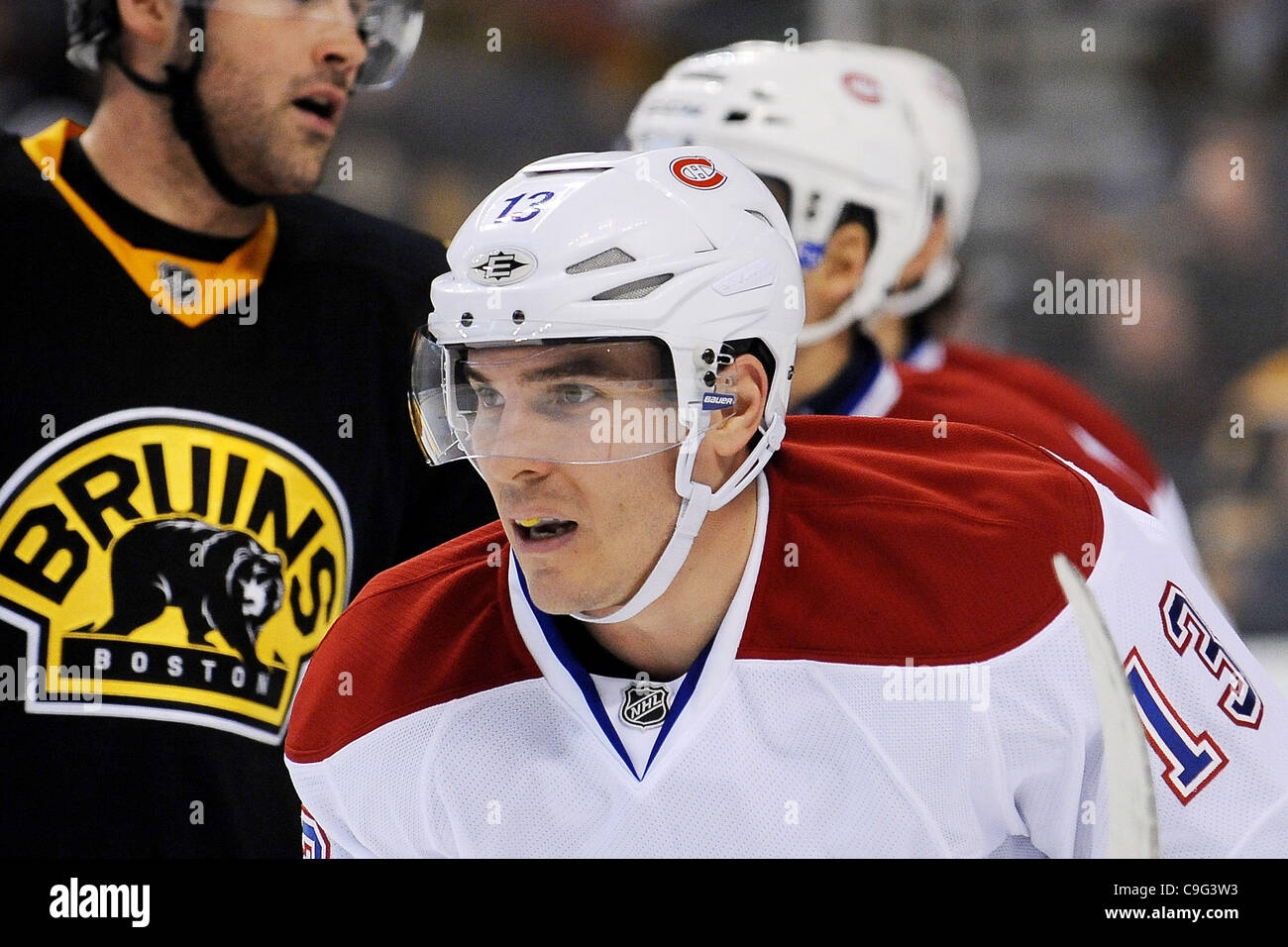 Dec. 19, 2011 - Boston, Massachusetts, U.S - Canadiens Forward, Michael Cammalleri (13) in action the during the first period of play. Bruins and Canadiens tied 1-1 (Credit Image: © Jim Melito/Southcreek/ZUMAPRESS.com) Stock Photo