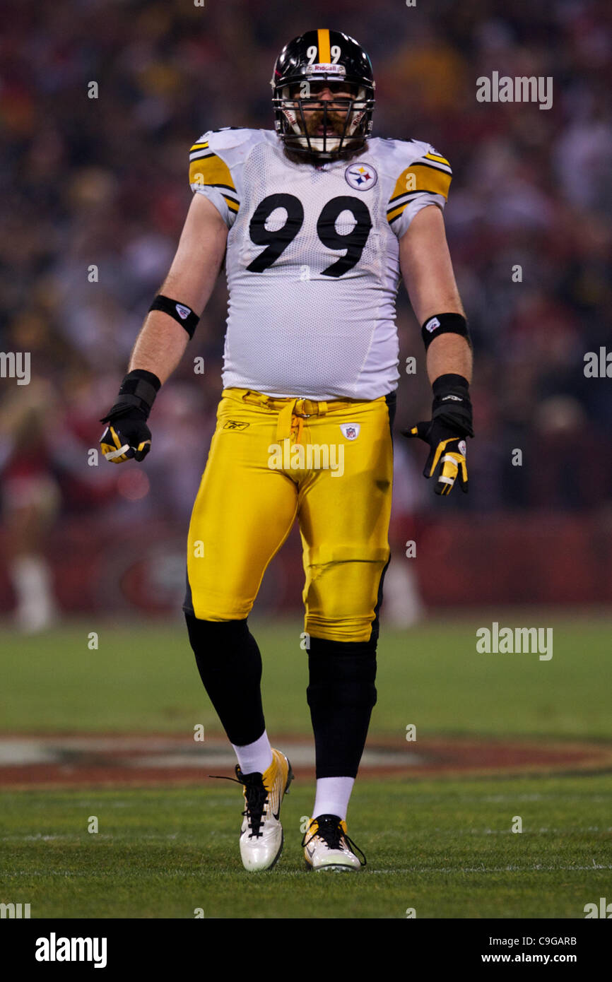 Pittsburgh Steelers defensive end Brett Keisel (99) in action