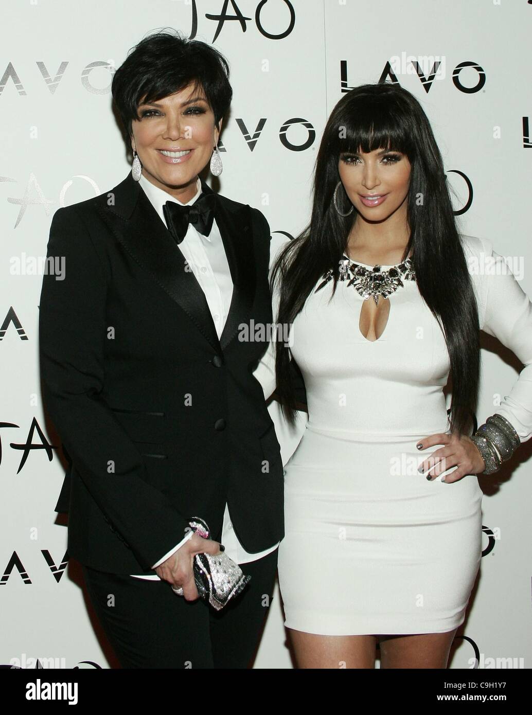 Kris Jenner, Kim Kardashian at arrivals for New Year’s Eve Party at TAO