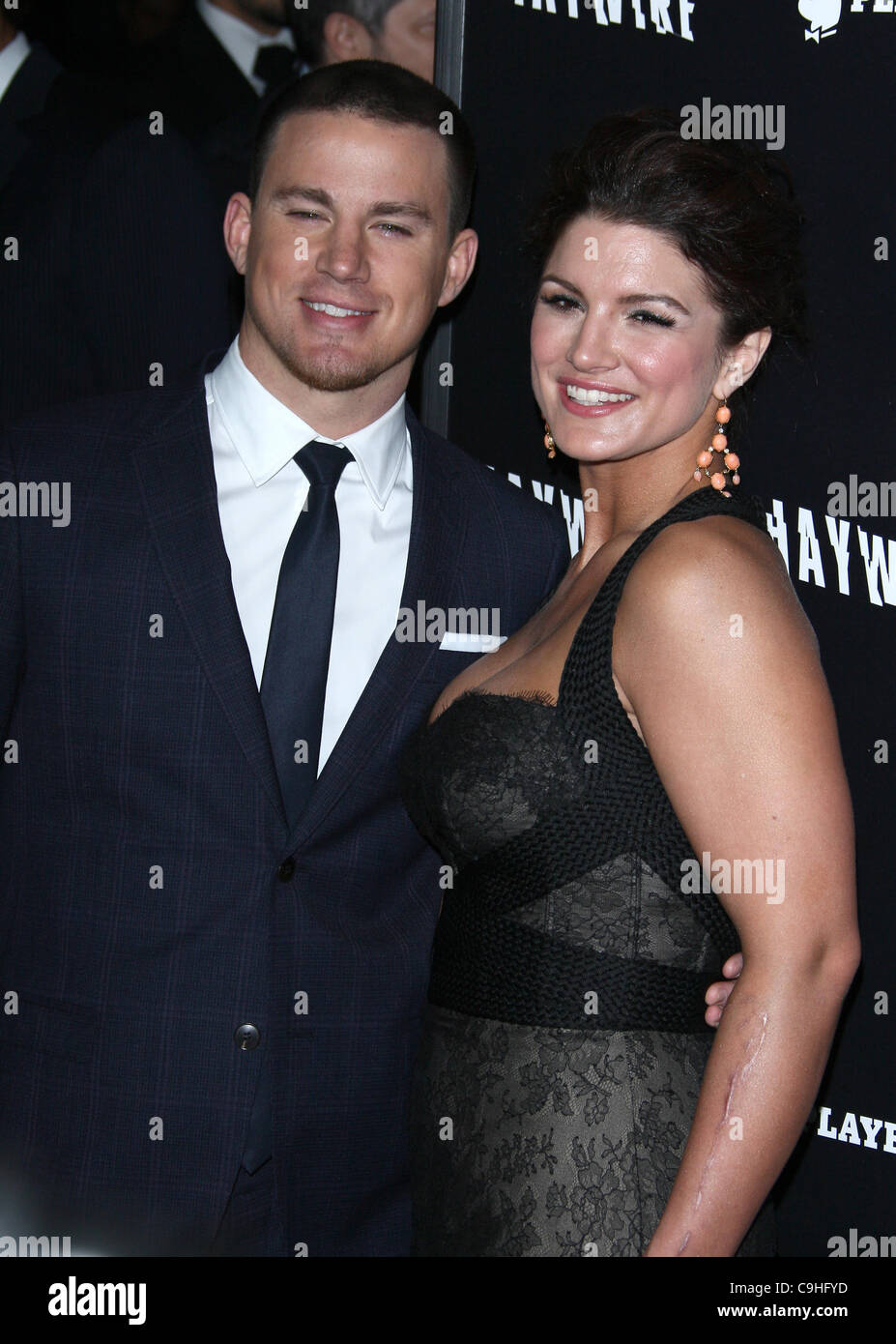 CHANNING TATUM & GINA CARANO HAYWIRE. PREMIERE LOS ANGELES CALIFORNIA USA 05 January 2012 Stock