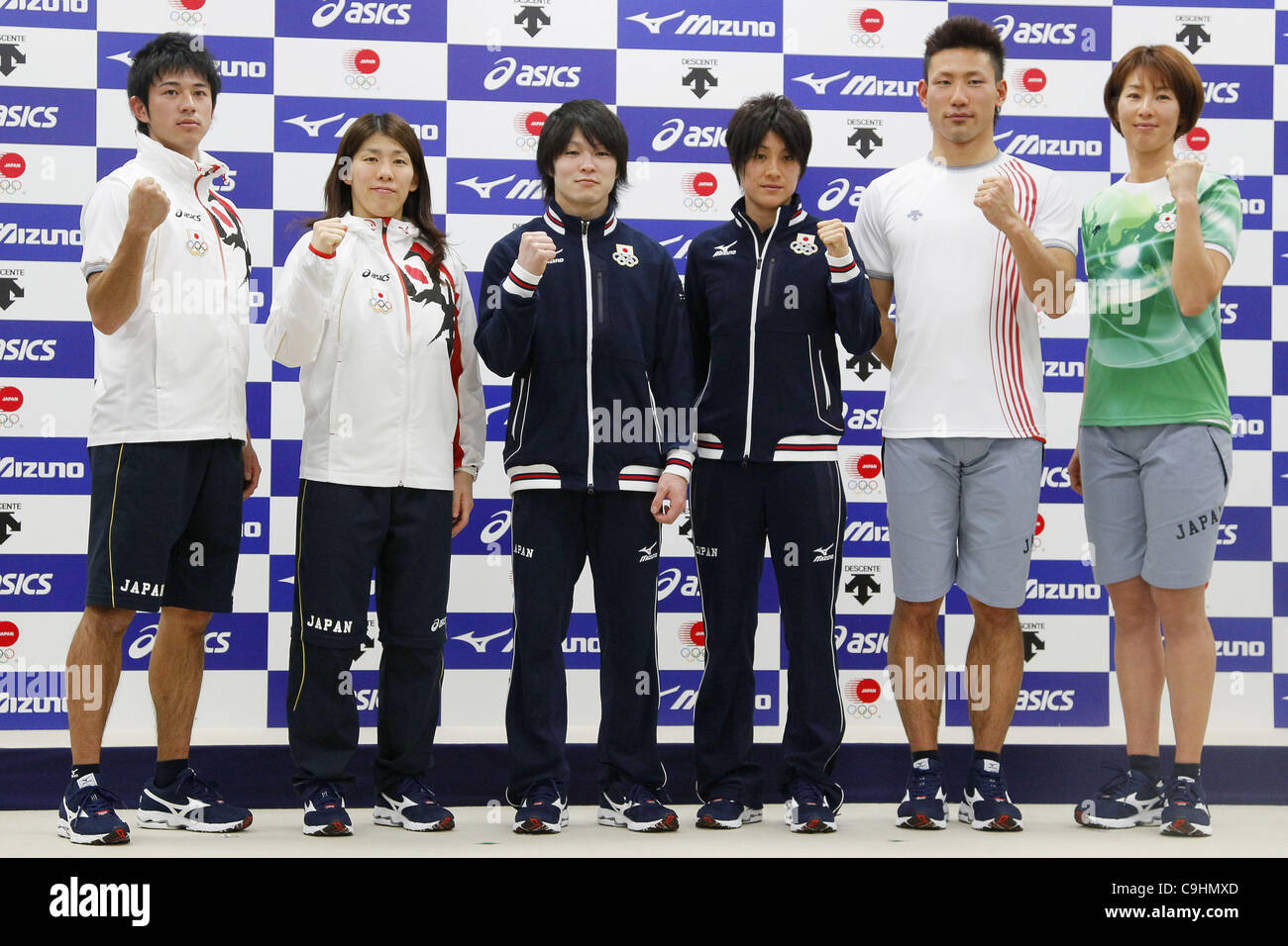 Eriguchi (L to R) Masashi Eriguchi (JPN), Saori Yoshida (JPN), Kohei Uchimura ...