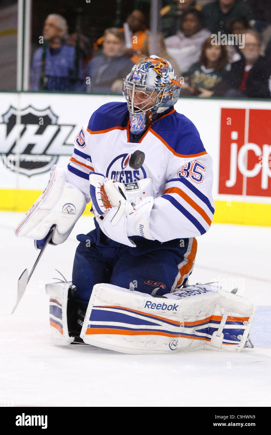 Jan. 7, 2012 - Dallas, Texas, US - Edmonton Oilers Goalie Nikolai ...