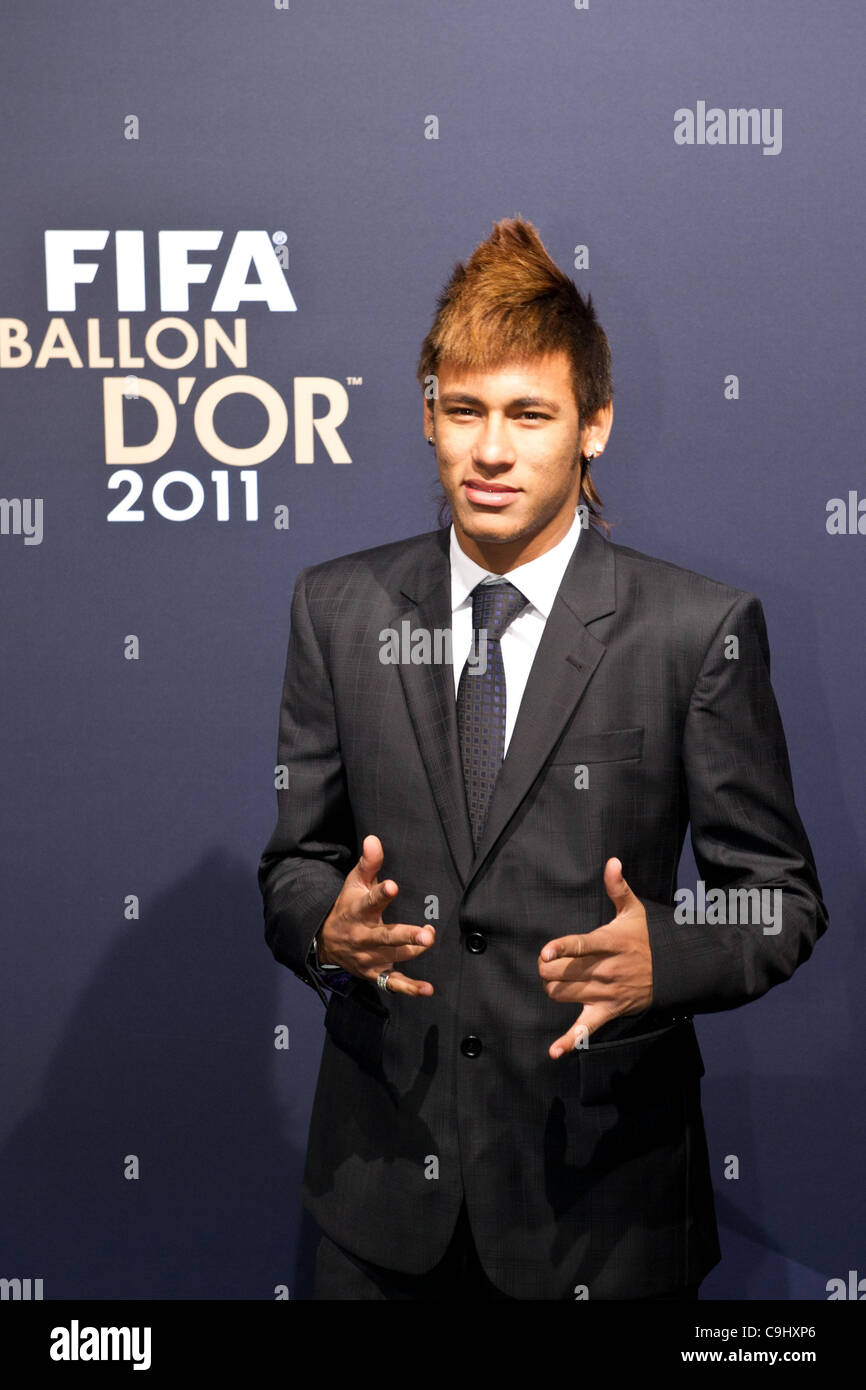 Neymar, JANUARY 9, 2012 - Football / Soccer : FIFA Ballon d'Or 2011 Gala at  Kongresshaus in Zurich, Switzerland. (Photo by Enrico Calderoni/AFLO SPORT)  [0391] Stock Photo - Alamy