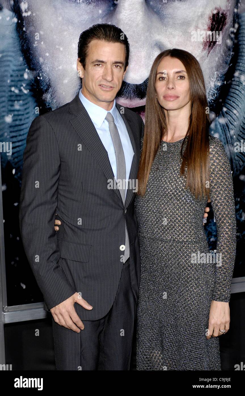 Dermot Mulroney, Tharita Catulle at arrivals for THE GREY Premiere, Regal Cinemas L.A. Live, Los Angeles, CA January 11, 2012. Photo By: Michael Germana/Everett Collection Stock Photo