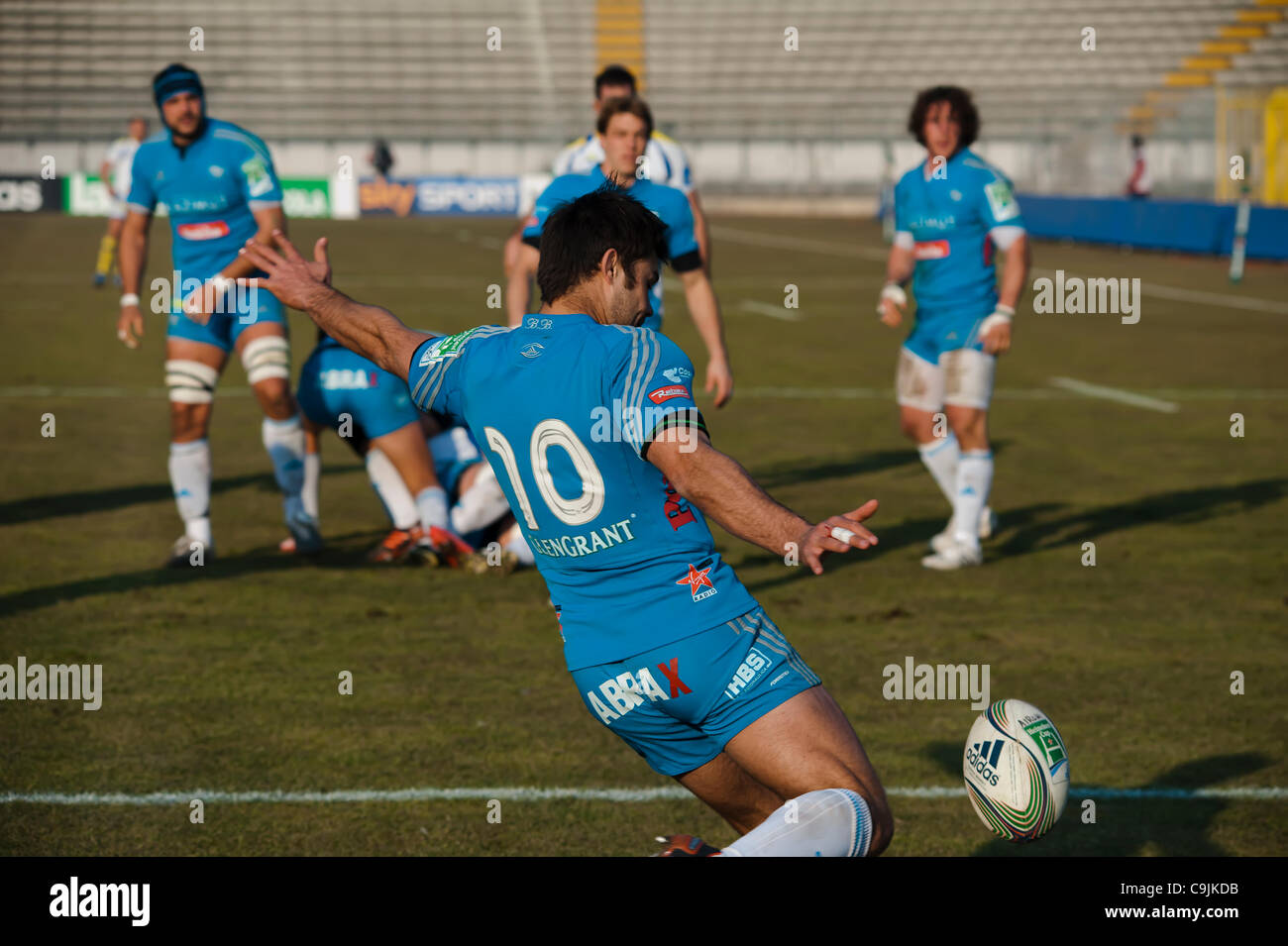 Heineken Cup Rugby: Aironi Rugby - ASM Clermont Auvergne Stock Photo