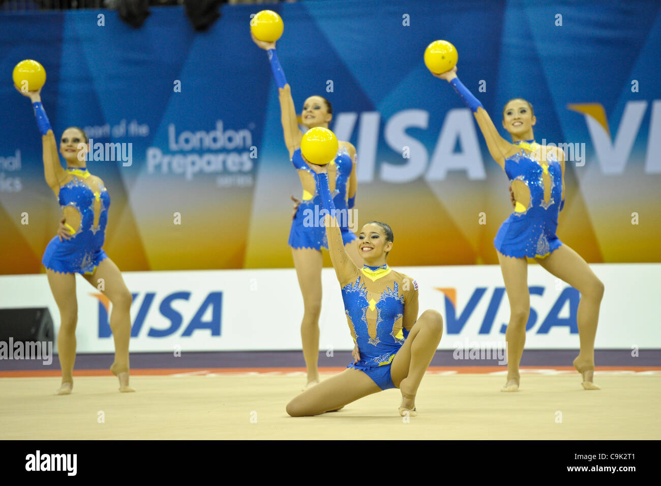 Olympic Test Event Gymnastics. O2 Arena London England. 16.1.12